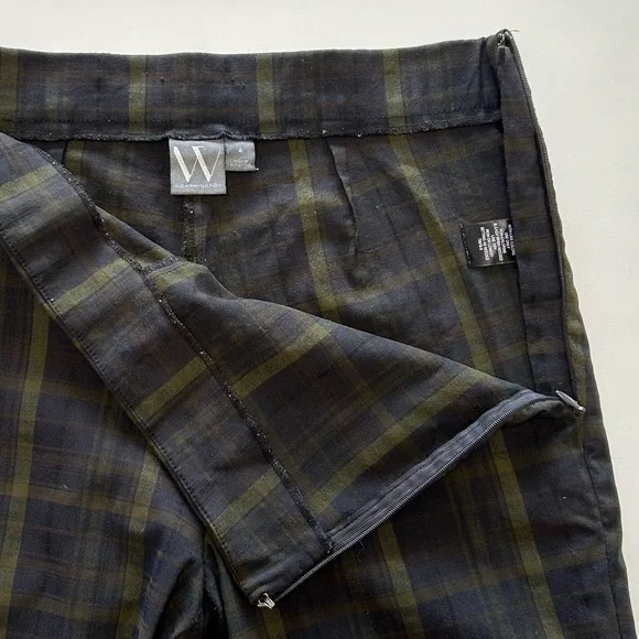 Worthington Dark Plaid Trousers - Picture 5 of 10